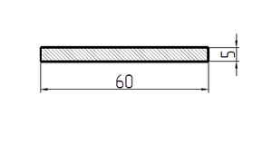 МП-Шина 60х5-DIN, 6 метров
