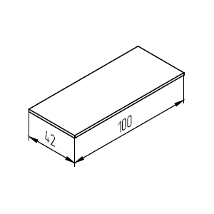 Пластина 100х42х1 под заполнение 36...40мм