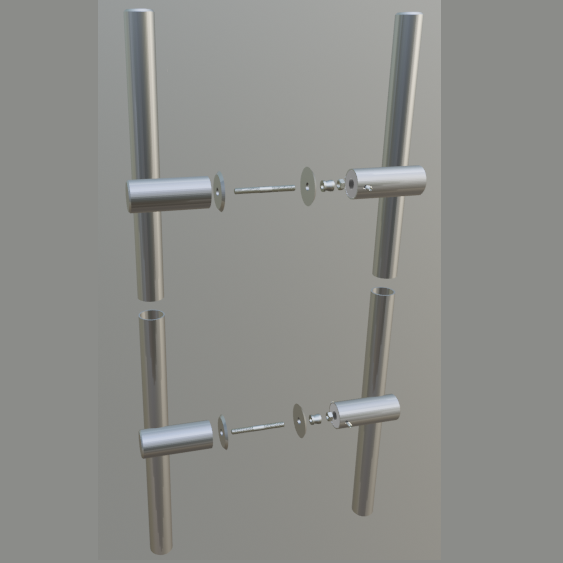 Дверная ручка Р-15 D-32 (круглый поручень)