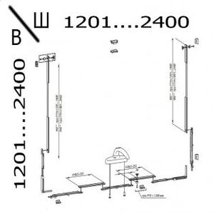 Верхнеподвесная фурнитура СТН-1850-75