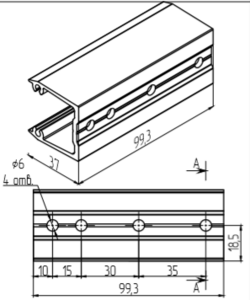 МП-4041 Закладная (Ø6мм) L=99,3мм