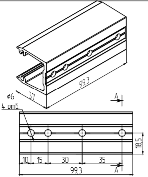 МП-4041 Закладная (Ø6мм) L=99,3мм