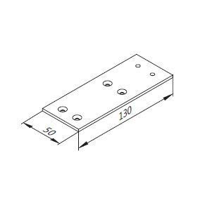 ТПС-01-001 Монтажная пластина 130х50