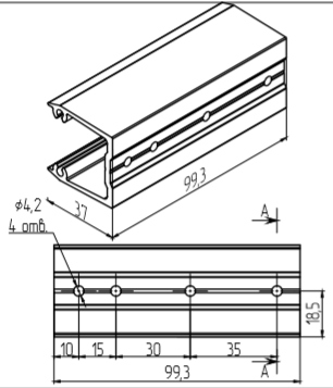 МП-4041 Закладная (Ø4,2мм) L=99,3мм