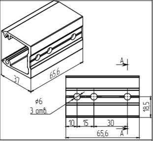 МП-4041 Закладная (Ø6мм) L=65,6мм