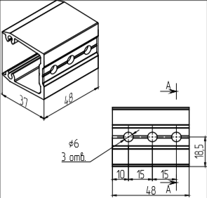 МП-4041 Закладная (Ø6мм) L=48мм
