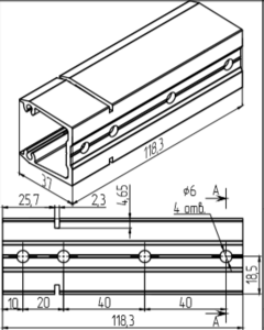 МП-4041 Закладная (Ø6мм) L=118,3мм