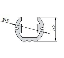 Профиль закладной для крепления наклонных ригелей МП-5011-01, 6 метров