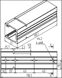 МП-4041 Закладная (Ø4,2мм) L=118,3мм