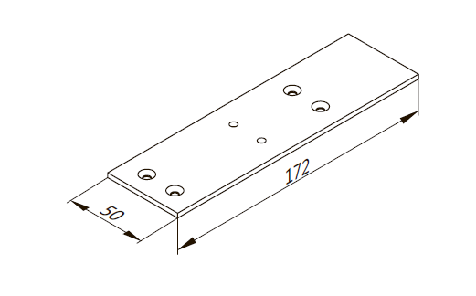 ТПС-01-002 Монтажная пластина 172х50