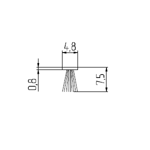PB 048.0750-FP Уплотнитель щеточный