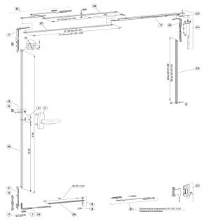 Поворотно-откидная фурнитура СТН-1850-21