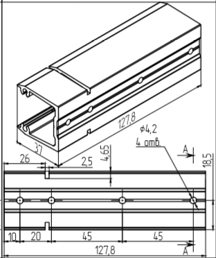 МП-4041 Закладная (Ø4,2мм) L=127,8мм