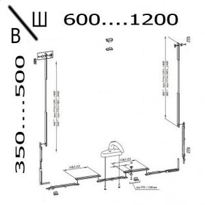 Верхнеподвесная фурнитура СТН-1850-70