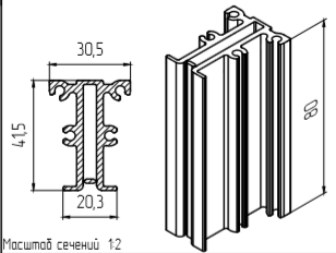 МП-640142 Закладная  L=80 мм