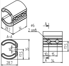 МП-4042 Закладная (Ø6мм) L=34мм