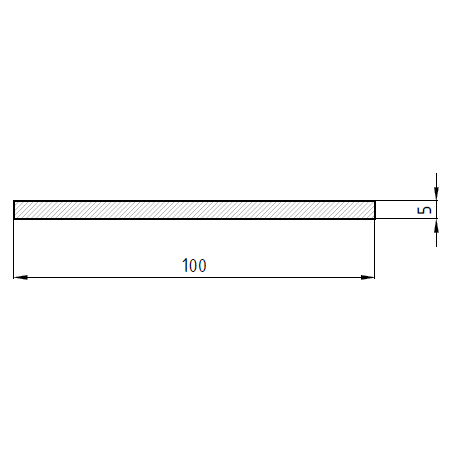 Шина 100х5-DIN(С), 6 метров