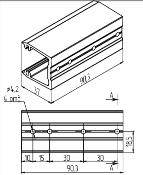 МП-4041 Закладная (Ø4,2мм) L=90,3мм