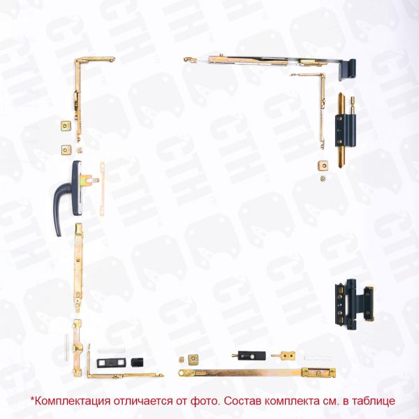 Поворотно-откидной комплект алюминиевого окна СТН-1850.2-111