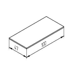 Пластина 100х47х2 под заполнение 42...44мм