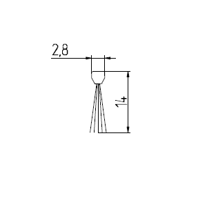 SR 2/C 2,8x14-3P BK Уплотнитель щеточный