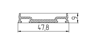 Прижимная планка облегченная МП-5005МО