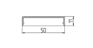 Профиль крышки стоечно/ригельной МП-5014МО, 6 метров