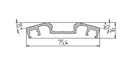 Прижимная планка внутр. угол 150 МПСК-6041