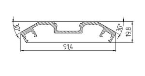 Прижимная планка внутр. угол 120 МПСК-6042