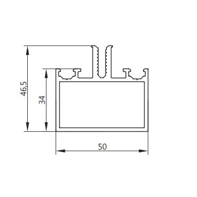 Профиль ригеля МП-50320, 6 метров